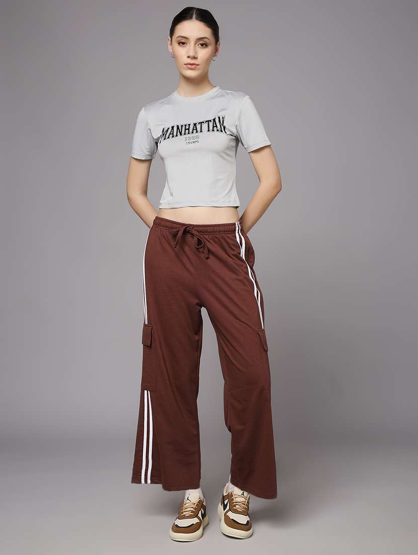 women printed dri-fit crop sports t-shirt - 21959877 -  Standard Image - 5