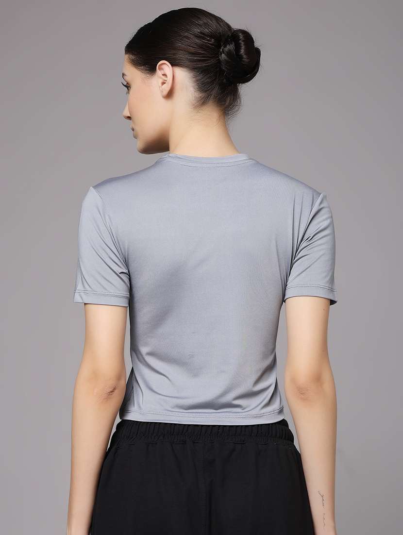 women printed dri-fit crop sports t-shirt - 21959880 -  Standard Image - 3