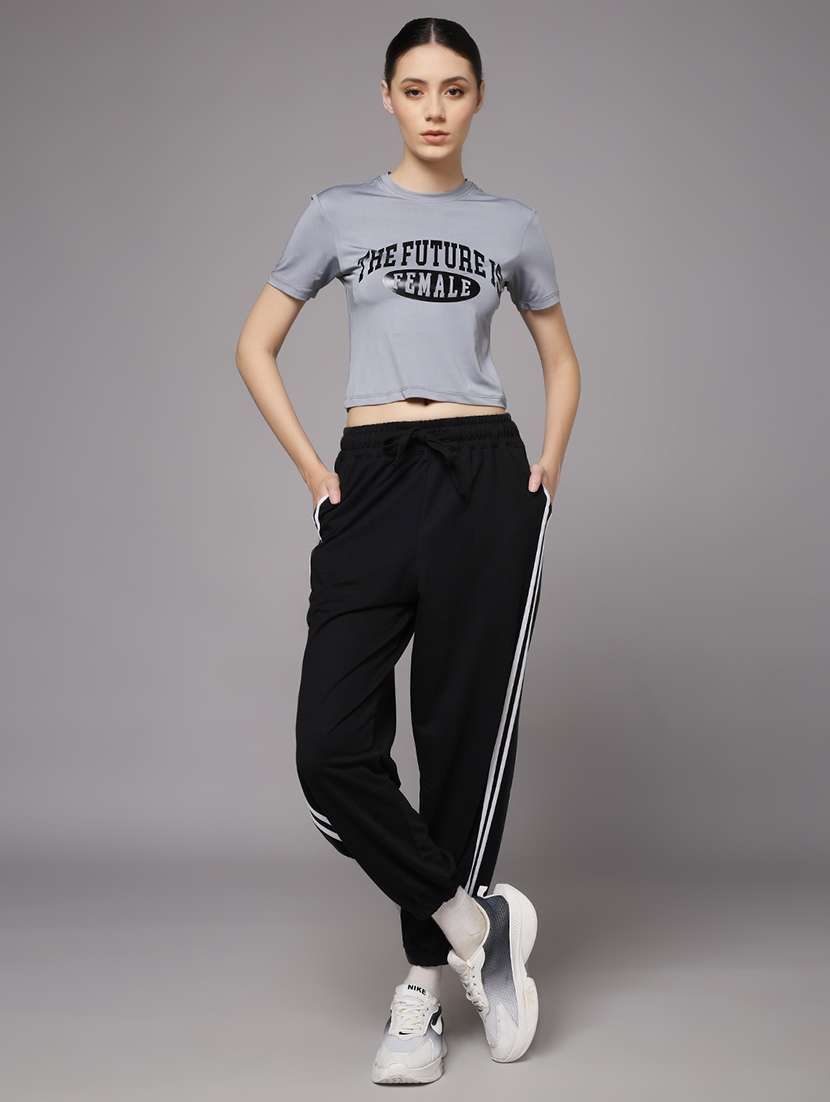 women printed dri-fit crop sports t-shirt - 21959880 -  Standard Image - 5