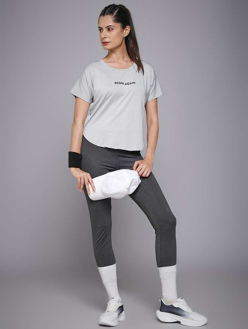 women typography prnted dri-fit sports t-shirt - 21959885 -  Standard Image - 5