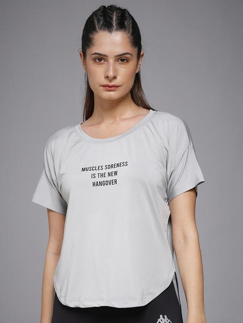 women typography prnted dri-fit sports t-shirt - 21959893 -  Standard Image - 0