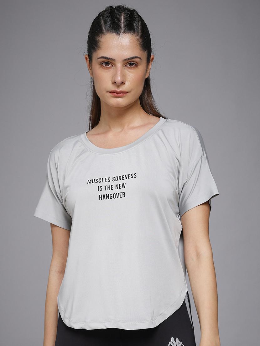 women typography prnted dri-fit sports t-shirt - 21959893 -  Zoom Image - 0