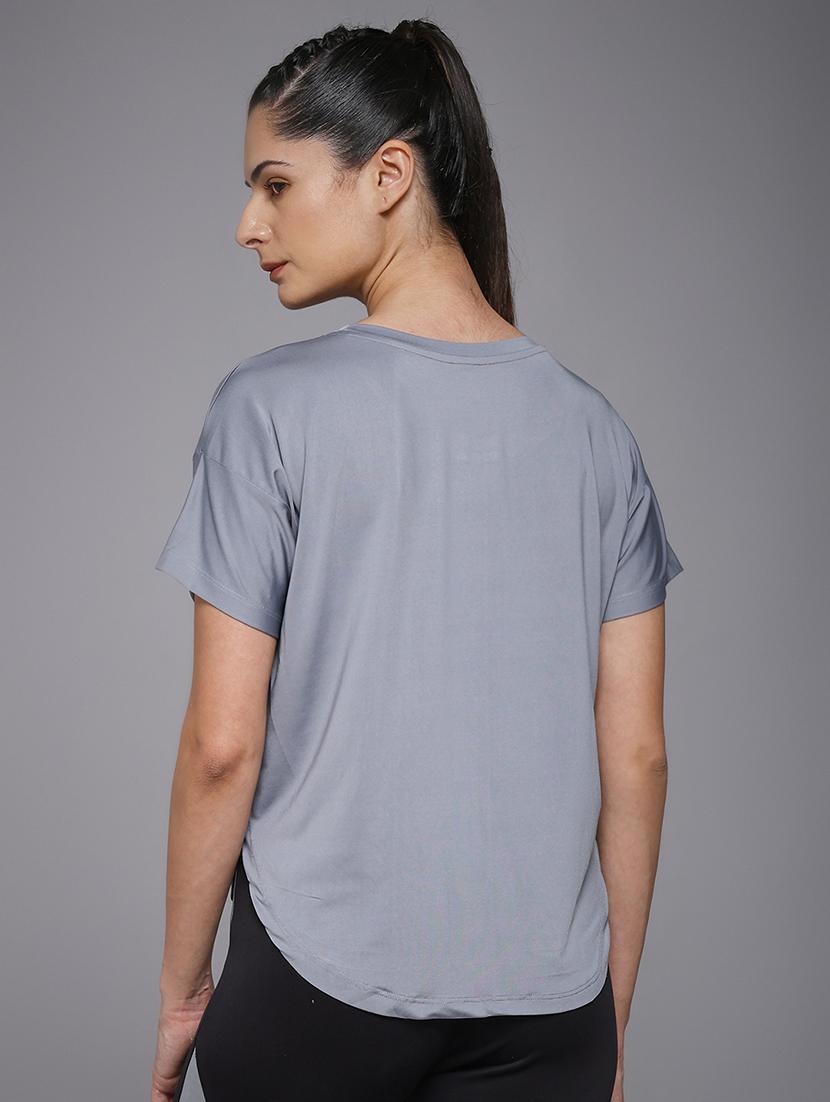 women typography prnted dri-fit sports t-shirt - 21959894 -  Standard Image - 3