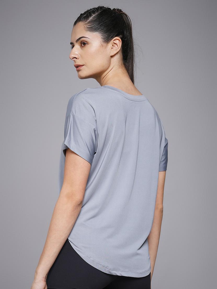 women typography prnted dri-fit sports t-shirt - 21959895 - Standard Image - 3