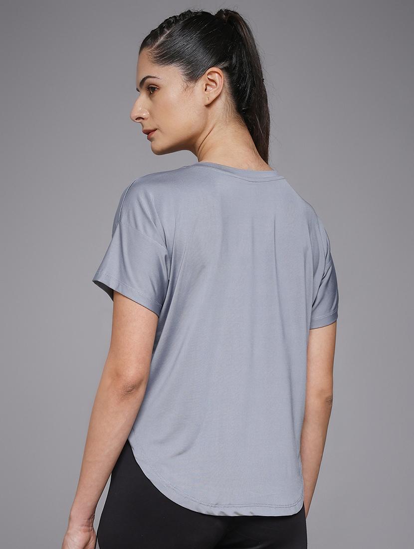 women typography prnted dri-fit sports t-shirt - 21959897 - Standard Image - 3