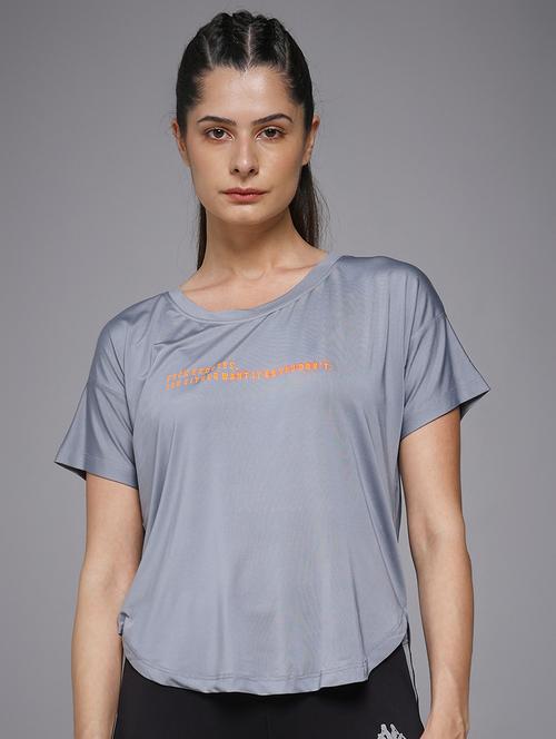 women typography prnted dri-fit sports t-shirt - 21959907 -  Standard Image - 0