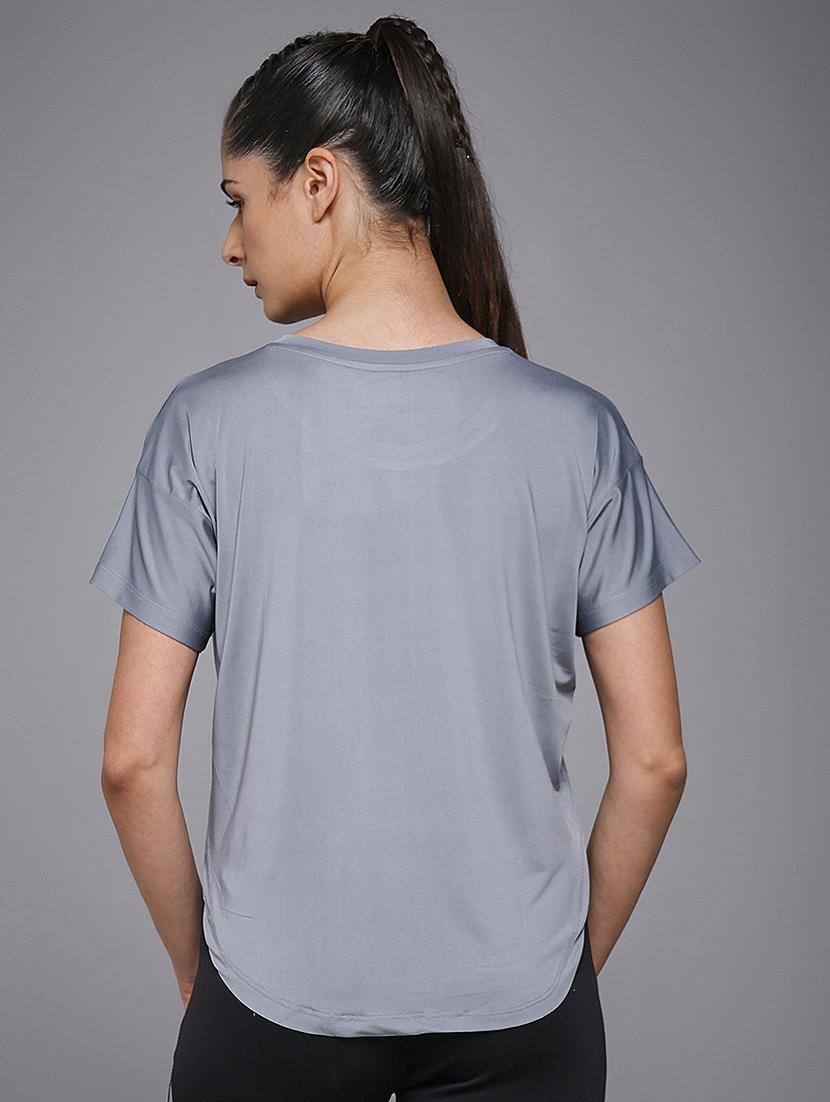 women typography prnted dri-fit sports t-shirt - 21959907 -  Standard Image - 3