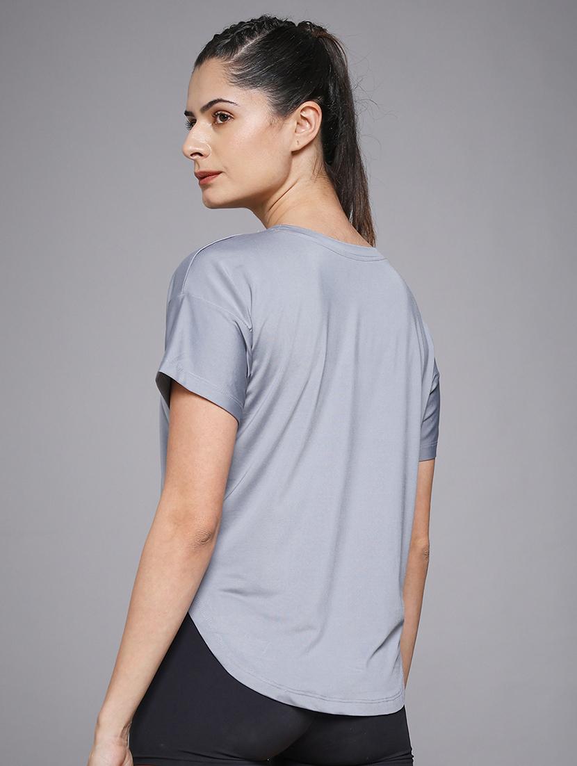 women typography prnted dri-fit sports t-shirt - 21959910 - Standard Image - 3