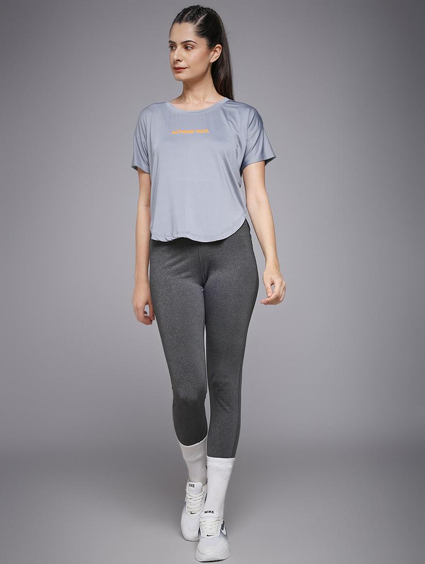 women typography prnted dri-fit sports t-shirt - 21959920 - Standard Image - 5