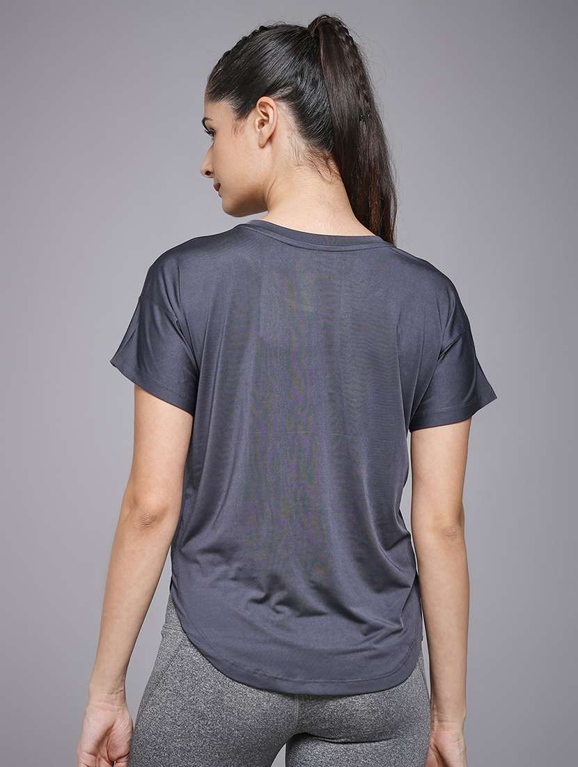 women typography prnted dri-fit sports t-shirt - 21959922 -  Standard Image - 3