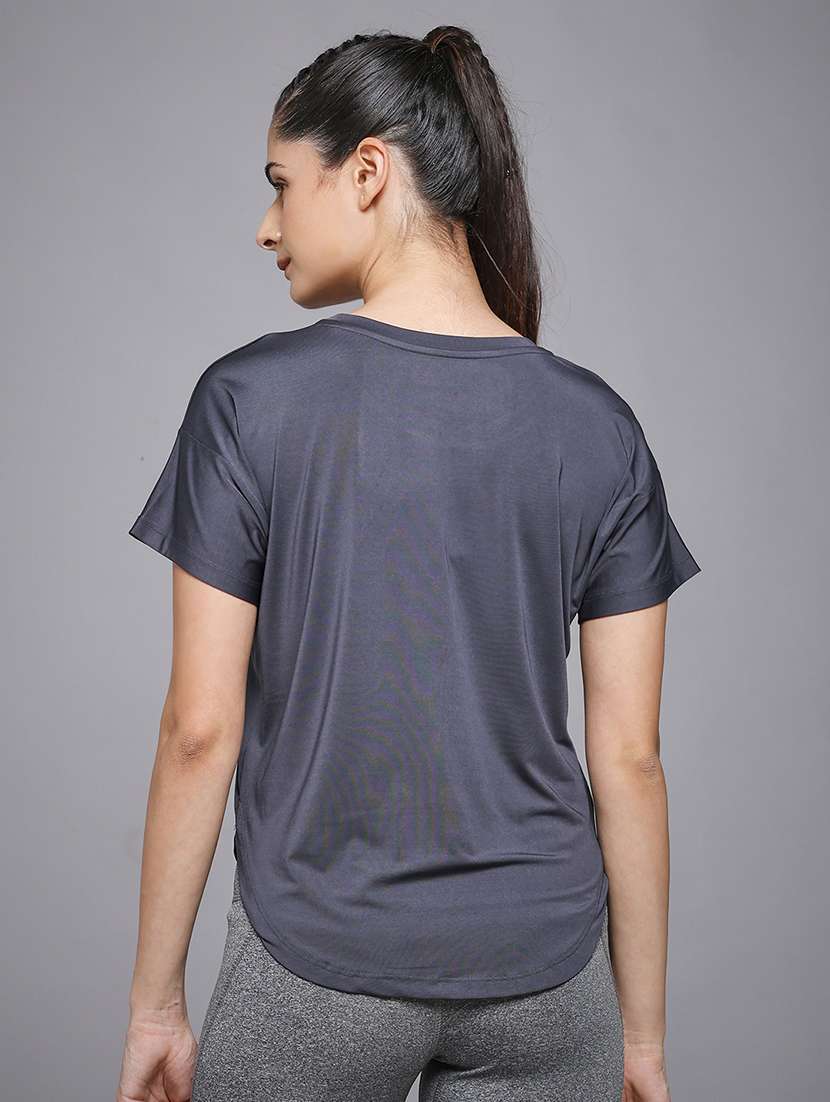 women typography prnted dri-fit sports t-shirt - 21959925 -  Standard Image - 3