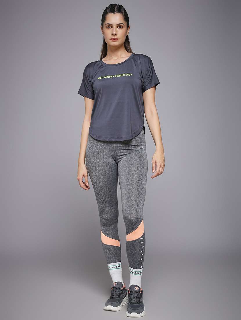 women typography prnted dri-fit sports t-shirt - 21959925 -  Standard Image - 5