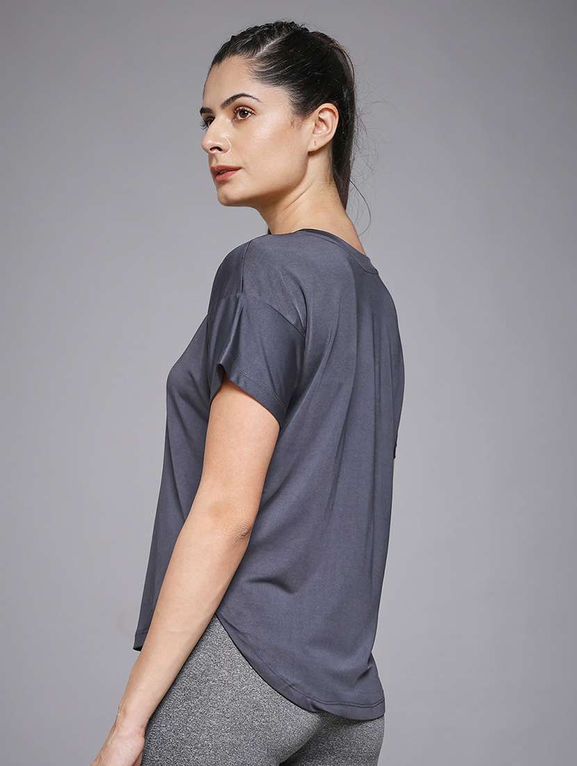 women typography prnted dri-fit sports t-shirt - 21959926 -  Standard Image - 3