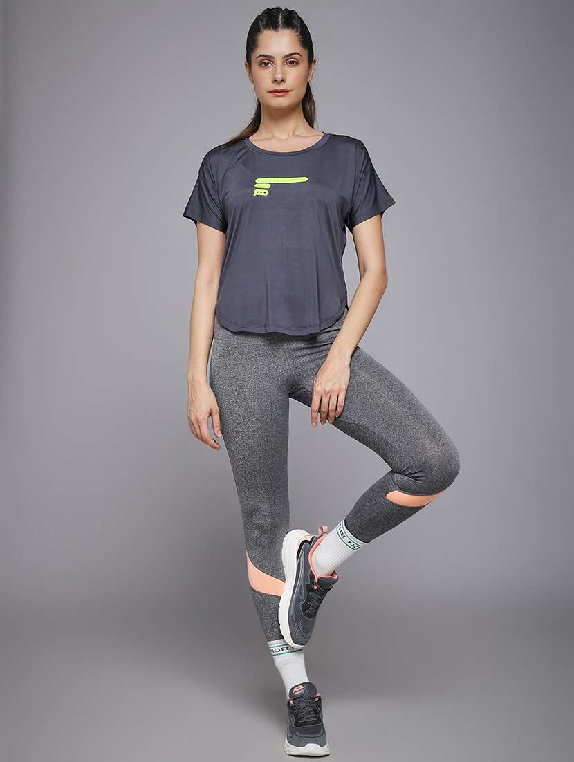 women typography prnted dri-fit sports t-shirt - 21959926 -  Standard Image - 5