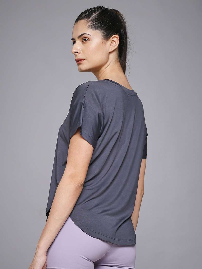 women typography prnted dri-fit sports t-shirt - 21959927 -  Standard Image - 3