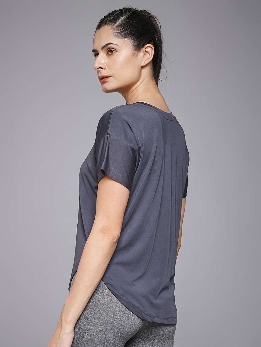 women typography prnted dri-fit sports t-shirt - 21959930 -  Standard Image - 3