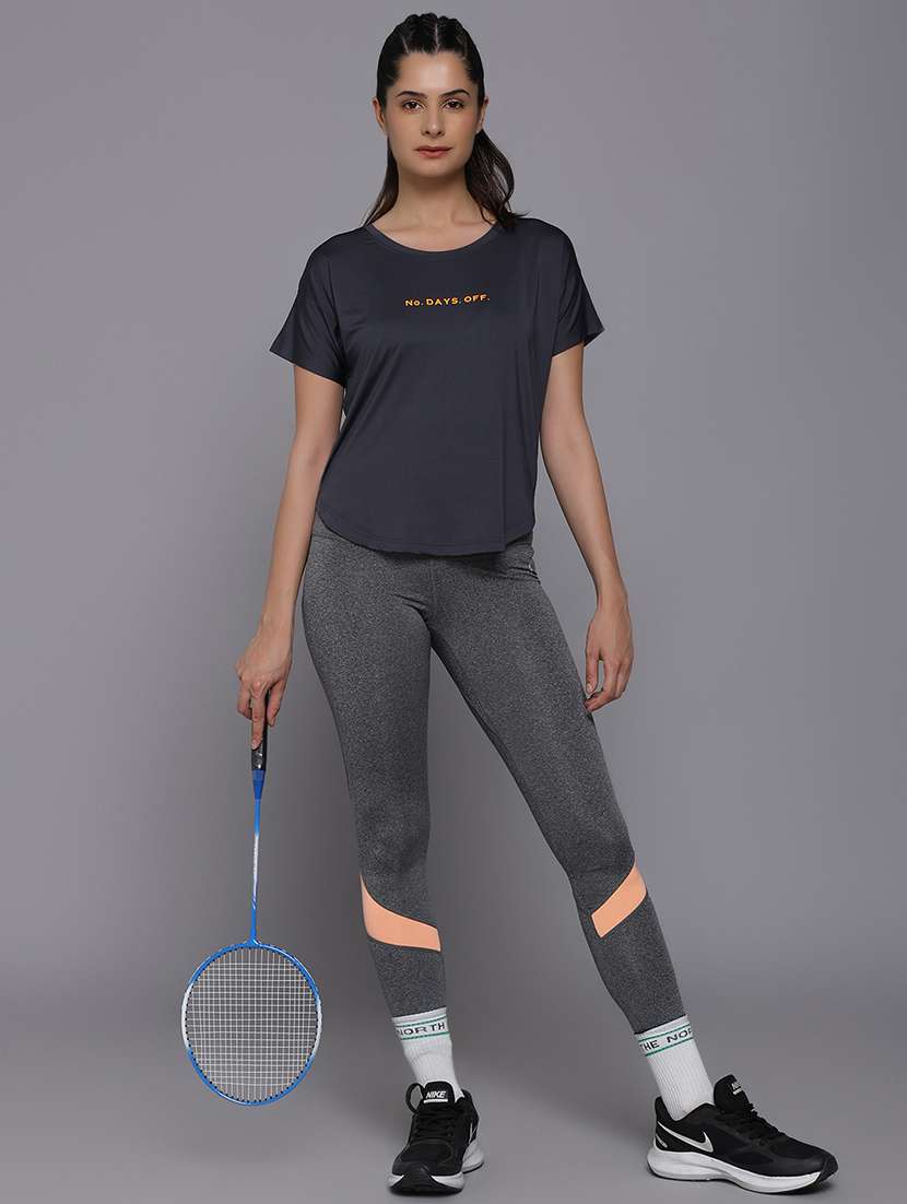 women typography prnted dri-fit sports t-shirt - 21959931 -  Standard Image - 5