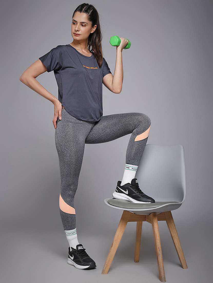 women typography prnted dri-fit sports t-shirt - 21959932 -  Standard Image - 5