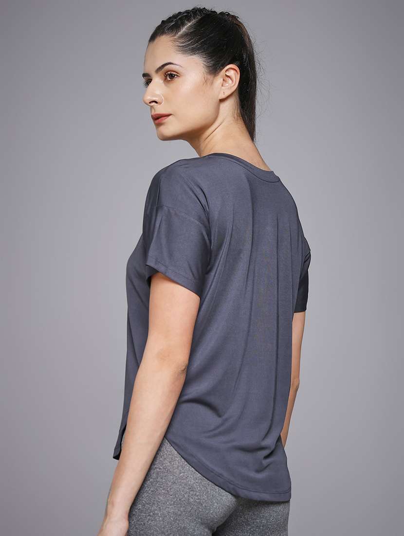 women typography prnted dri-fit sports t-shirt - 21959942 -  Standard Image - 3