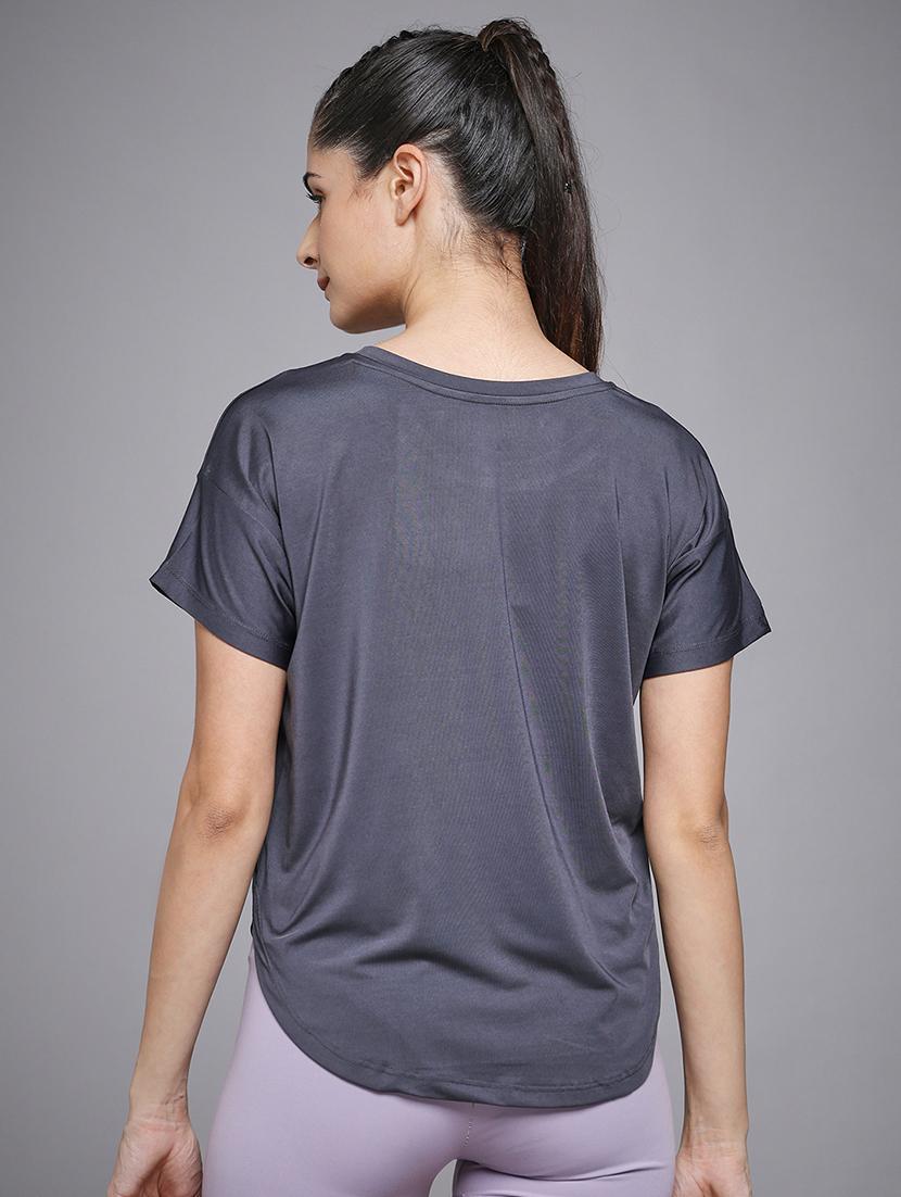 women typography prnted dri-fit sports t-shirt - 21959946 -  Standard Image - 3