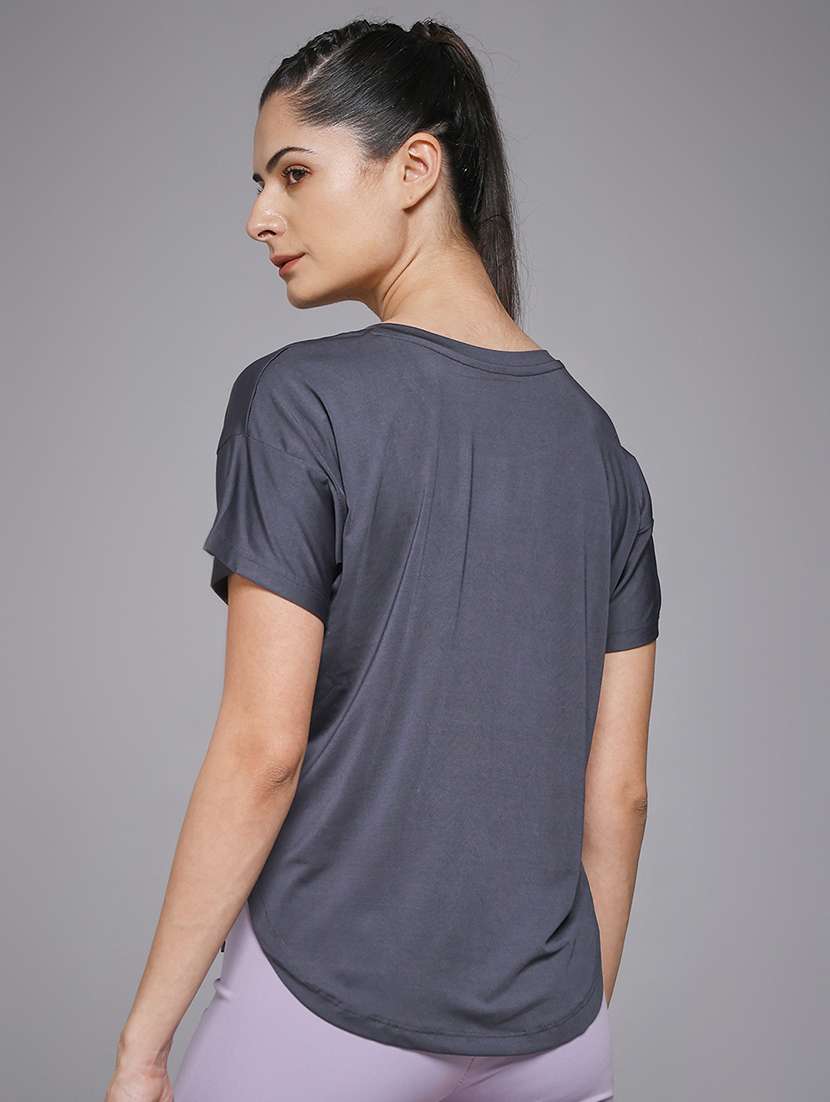 women typography prnted dri-fit sports t-shirt - 21959947 -  Standard Image - 3