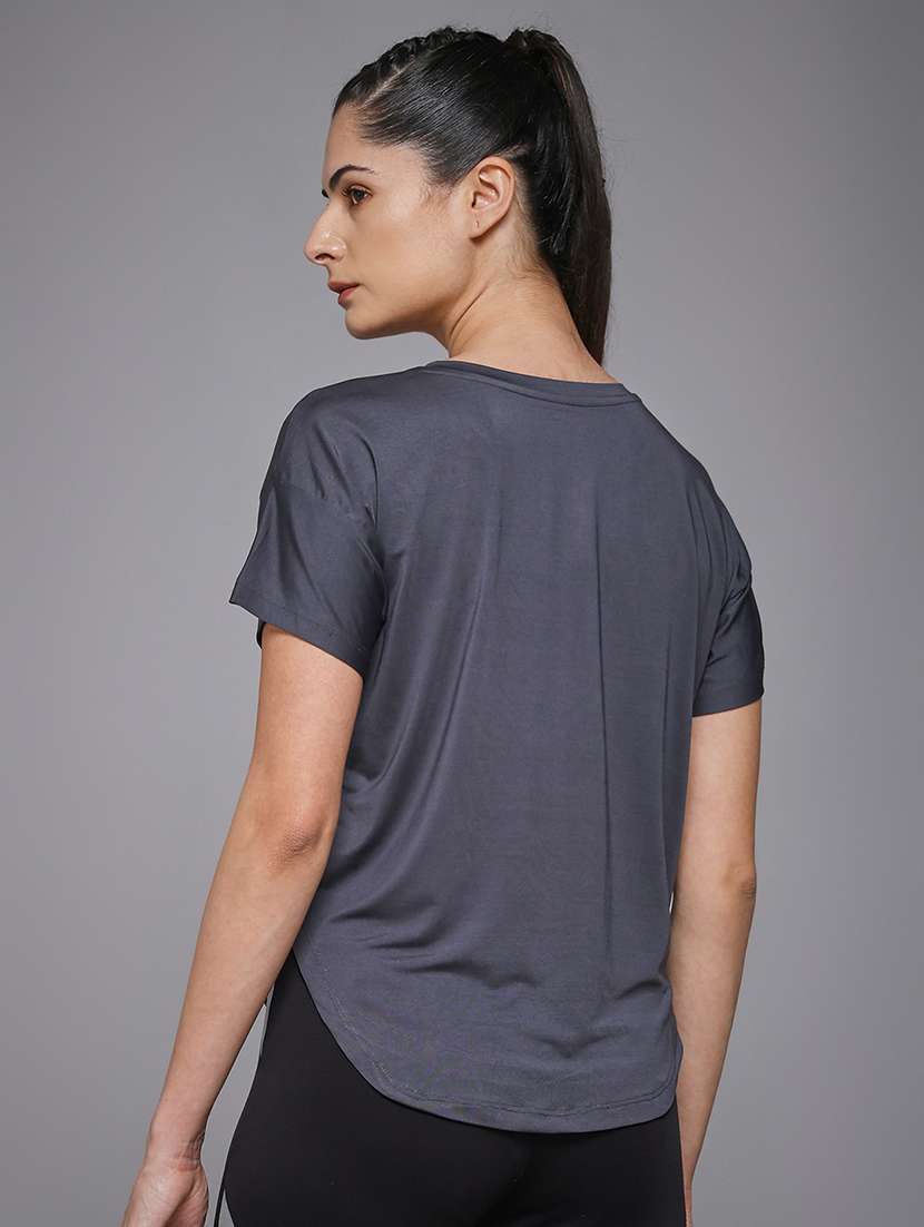 women typography prnted dri-fit sports t-shirt - 21959953 -  Standard Image - 3