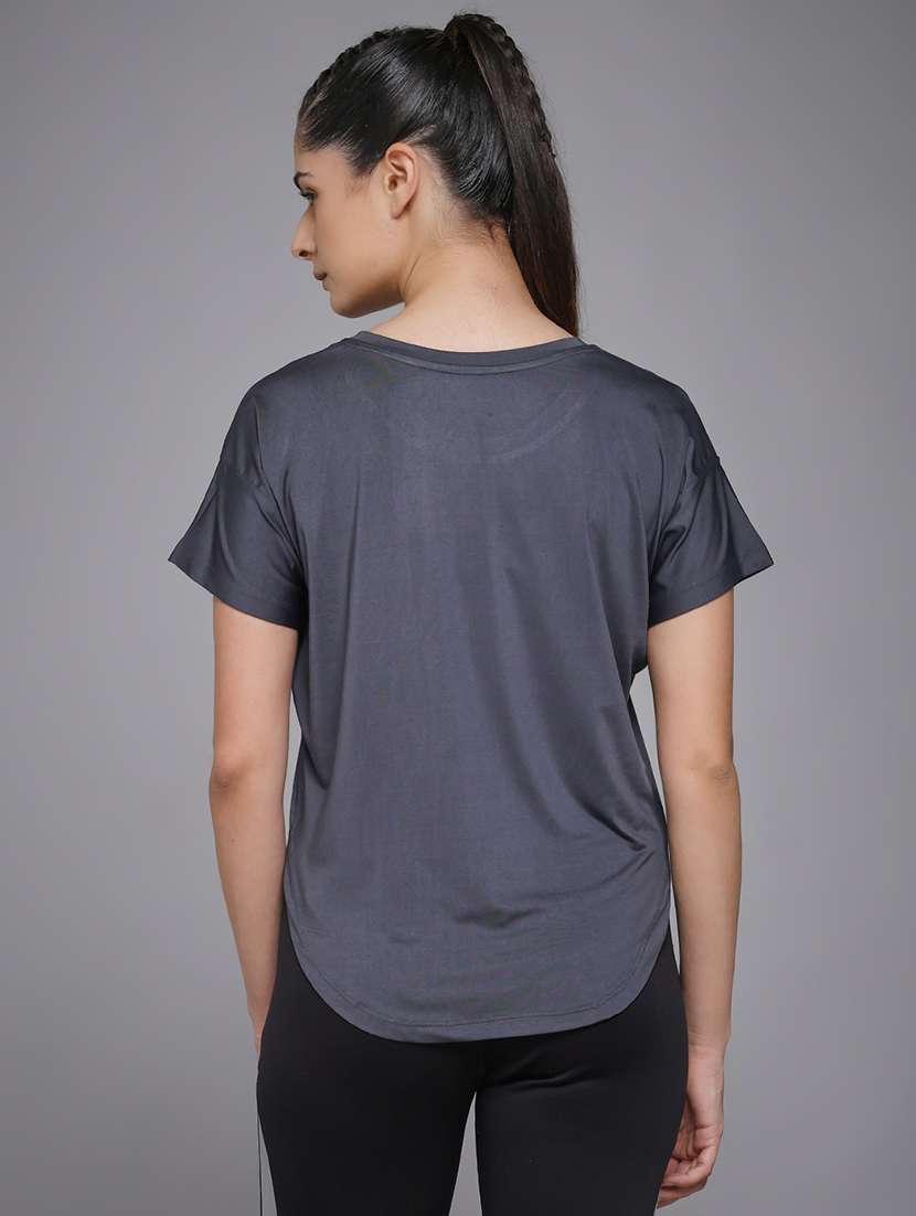 women typography prnted dri-fit sports t-shirt - 21959956 -  Standard Image - 3