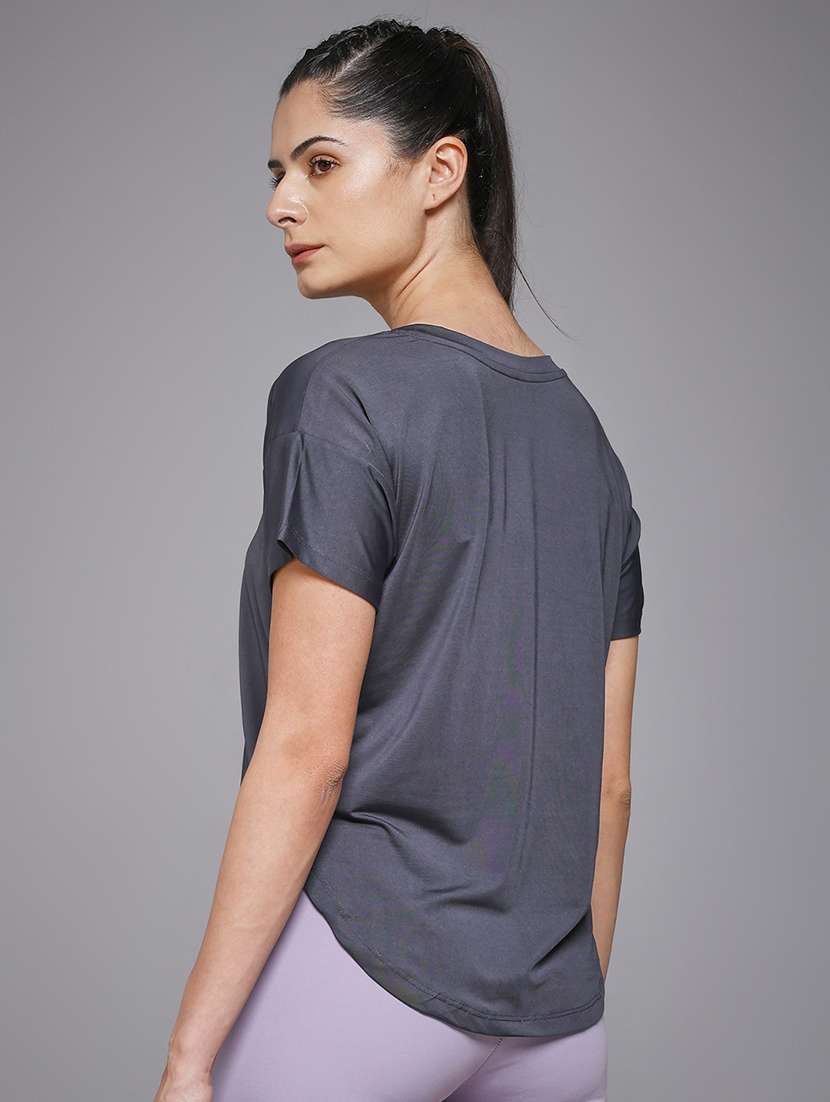 women typography prnted dri-fit sports t-shirt - 21959963 -  Standard Image - 3