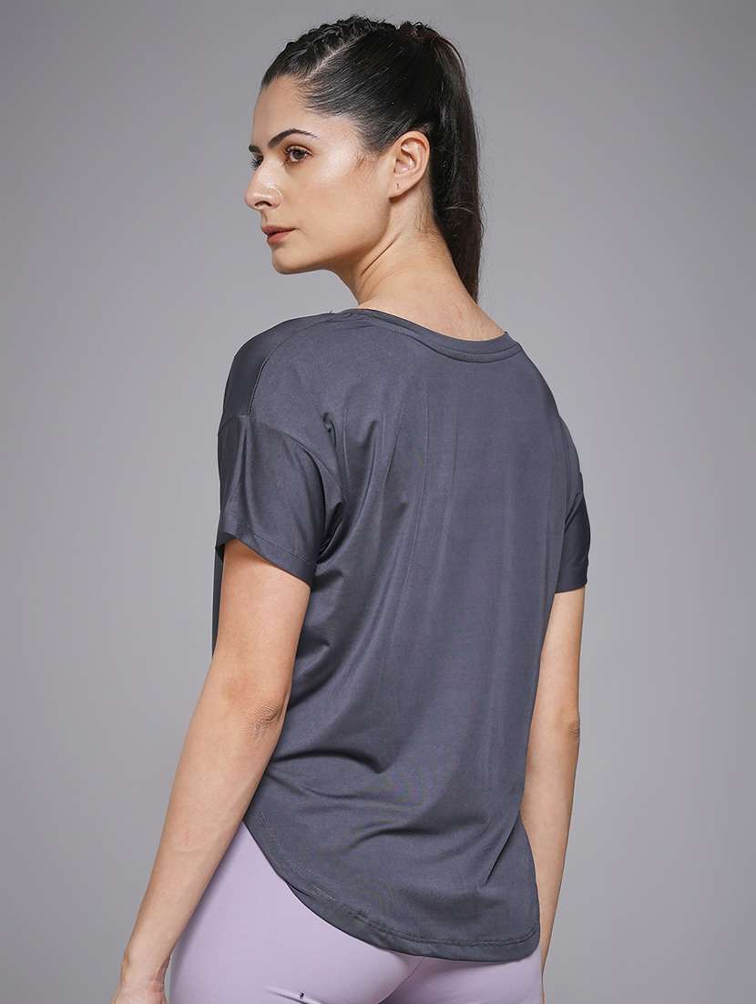 women typography prnted dri-fit sports t-shirt - 21959967 -  Standard Image - 3