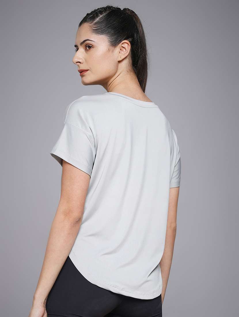 women typography prnted dri-fit sports t-shirt - 21959968 -  Standard Image - 3