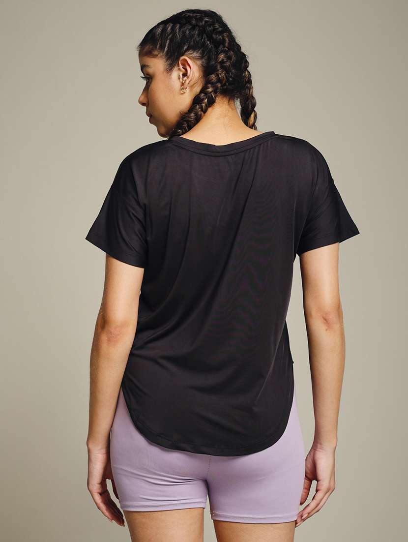 women typography prnted dri-fit sports t-shirt - 21959981 -  Standard Image - 3