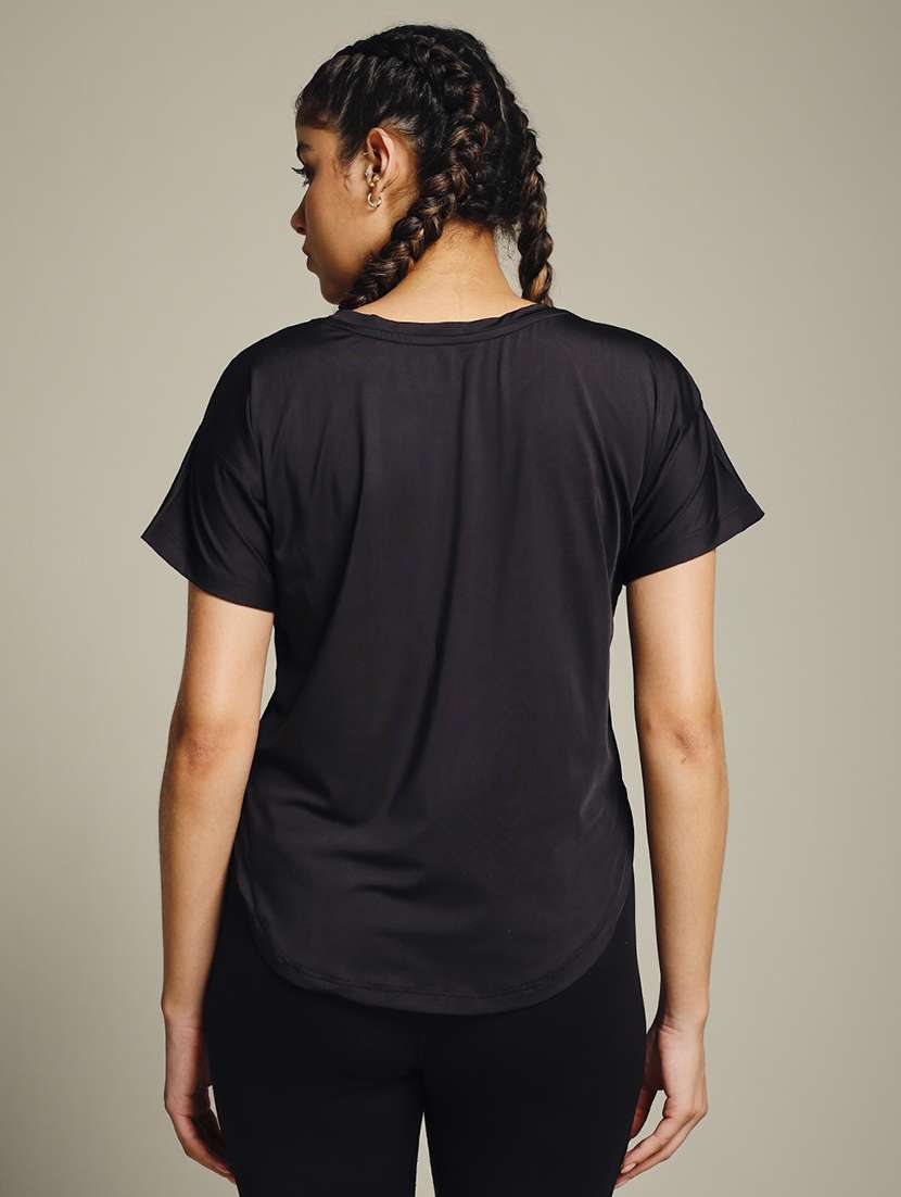 women typography prnted dri-fit sports t-shirt - 21959984 -  Standard Image - 3