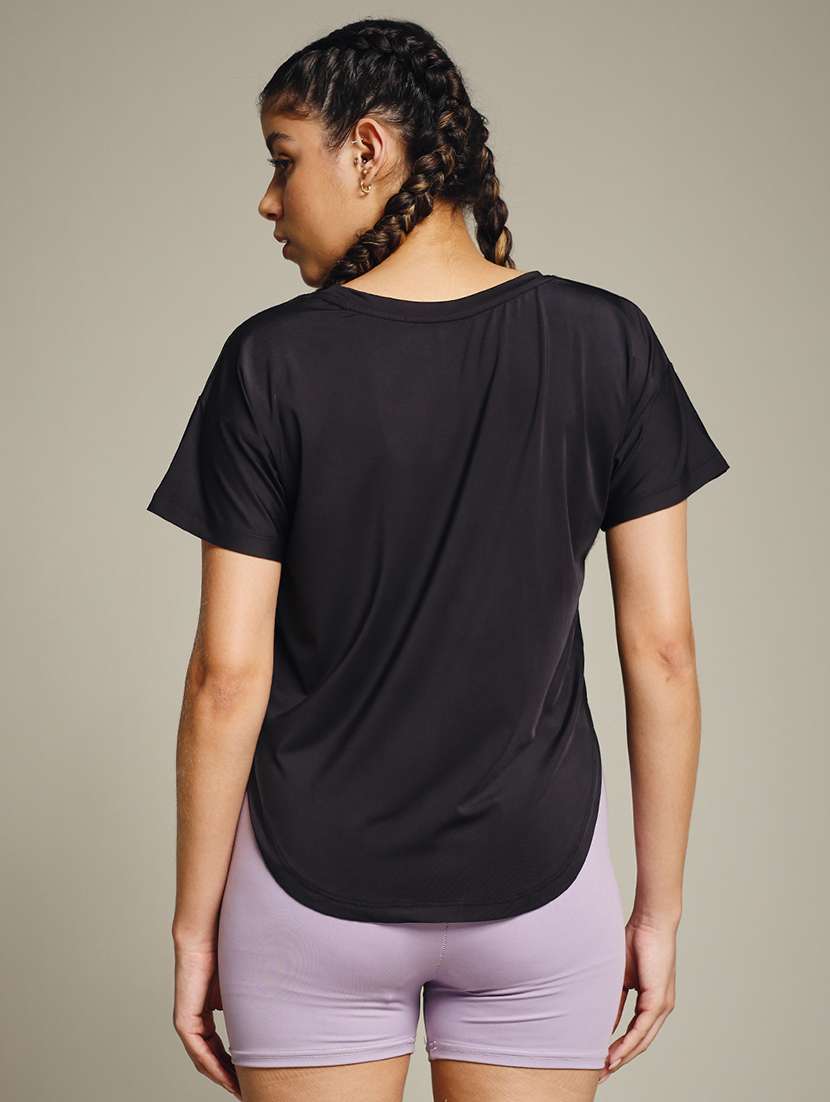 women typography prnted dri-fit sports t-shirt - 21959985 -  Standard Image - 3