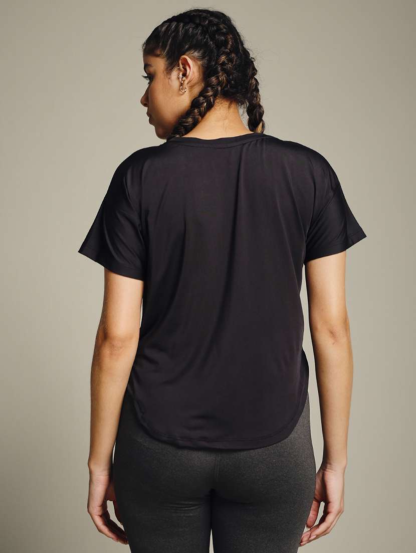 women typography prnted dri-fit sports t-shirt - 21959986 -  Standard Image - 3