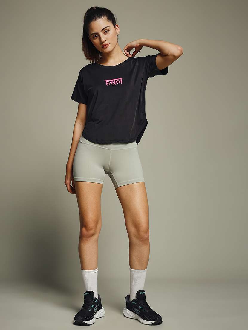 women typography prnted dri-fit sports t-shirt - 21959987 -  Standard Image - 5