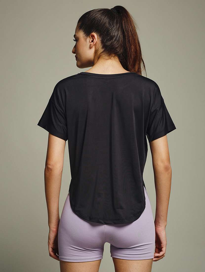 women typography prnted dri-fit sports t-shirt - 21959989 -  Standard Image - 3