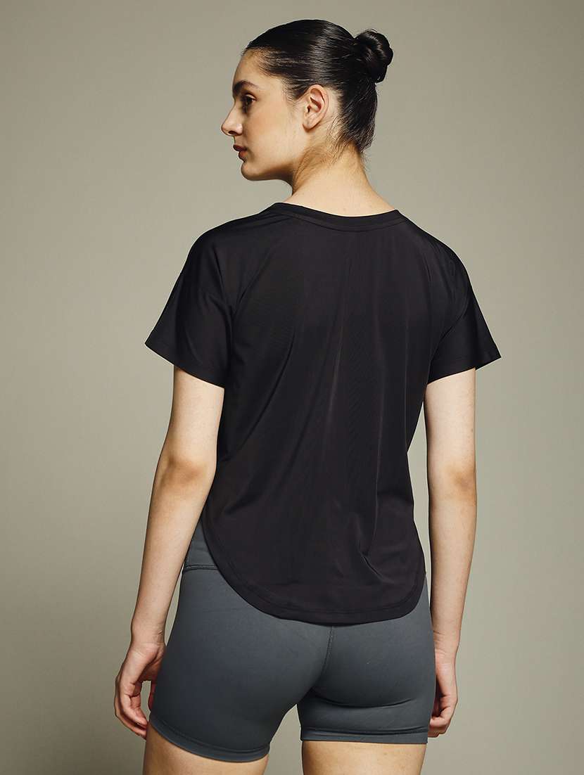 women typography prnted dri-fit sports t-shirt - 21959992 -  Standard Image - 3