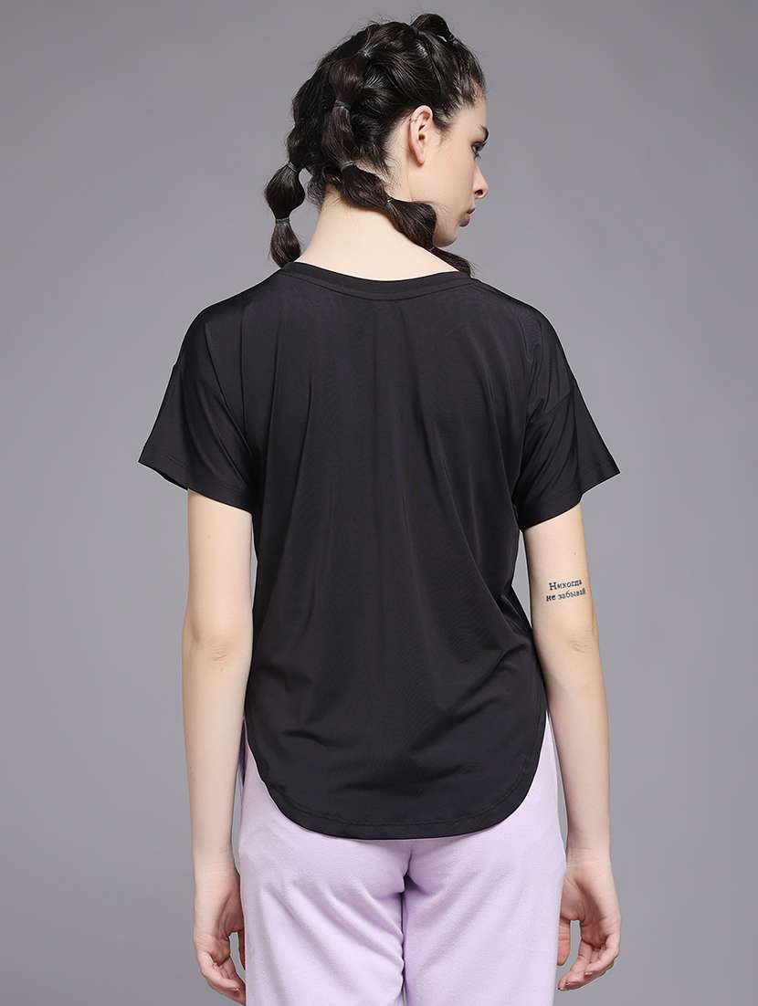 women typography prnted dri-fit sports t-shirt - 21959994 -  Standard Image - 3