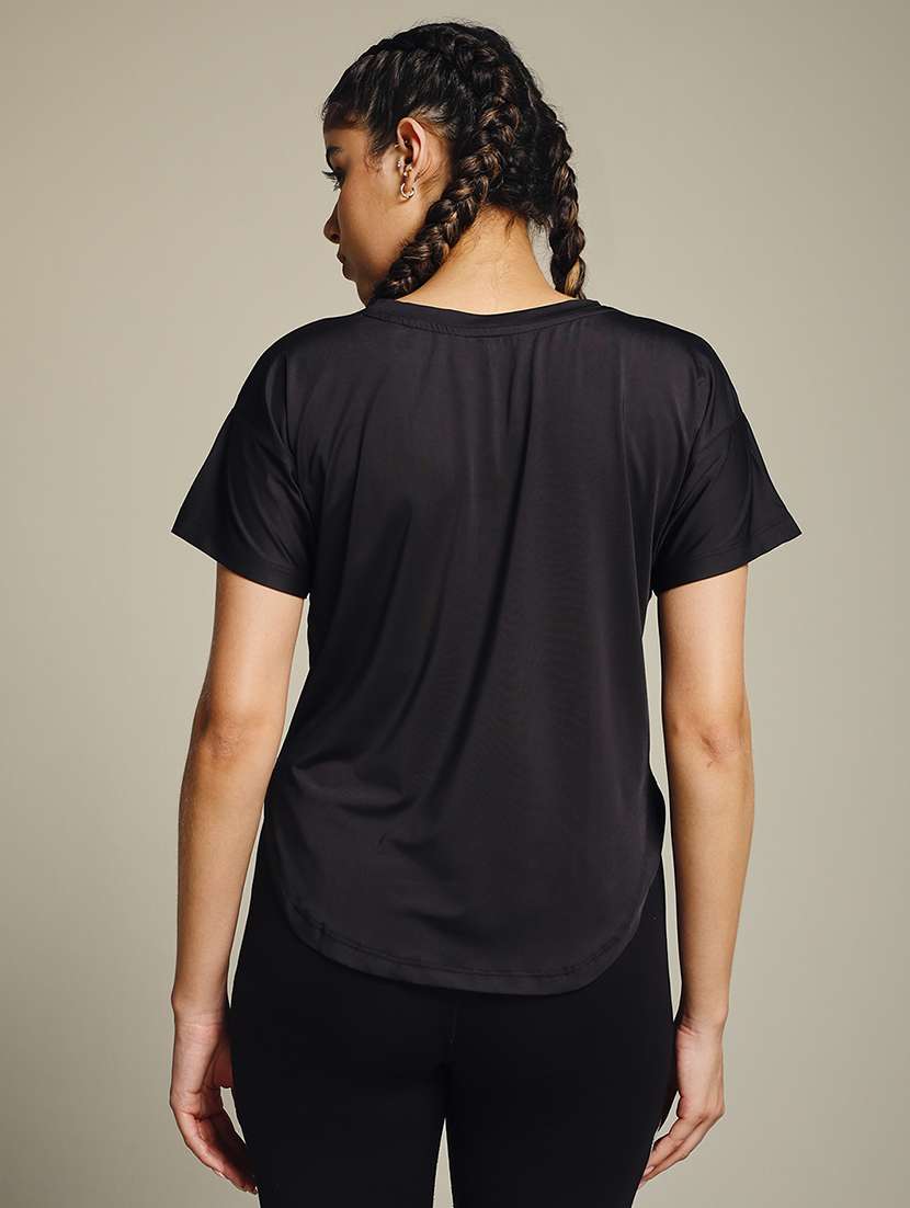 women typography prnted dri-fit sports t-shirt - 21959996 -  Standard Image - 3