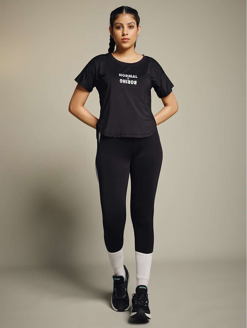 women typography prnted dri-fit sports t-shirt - 21959996 -  Standard Image - 5