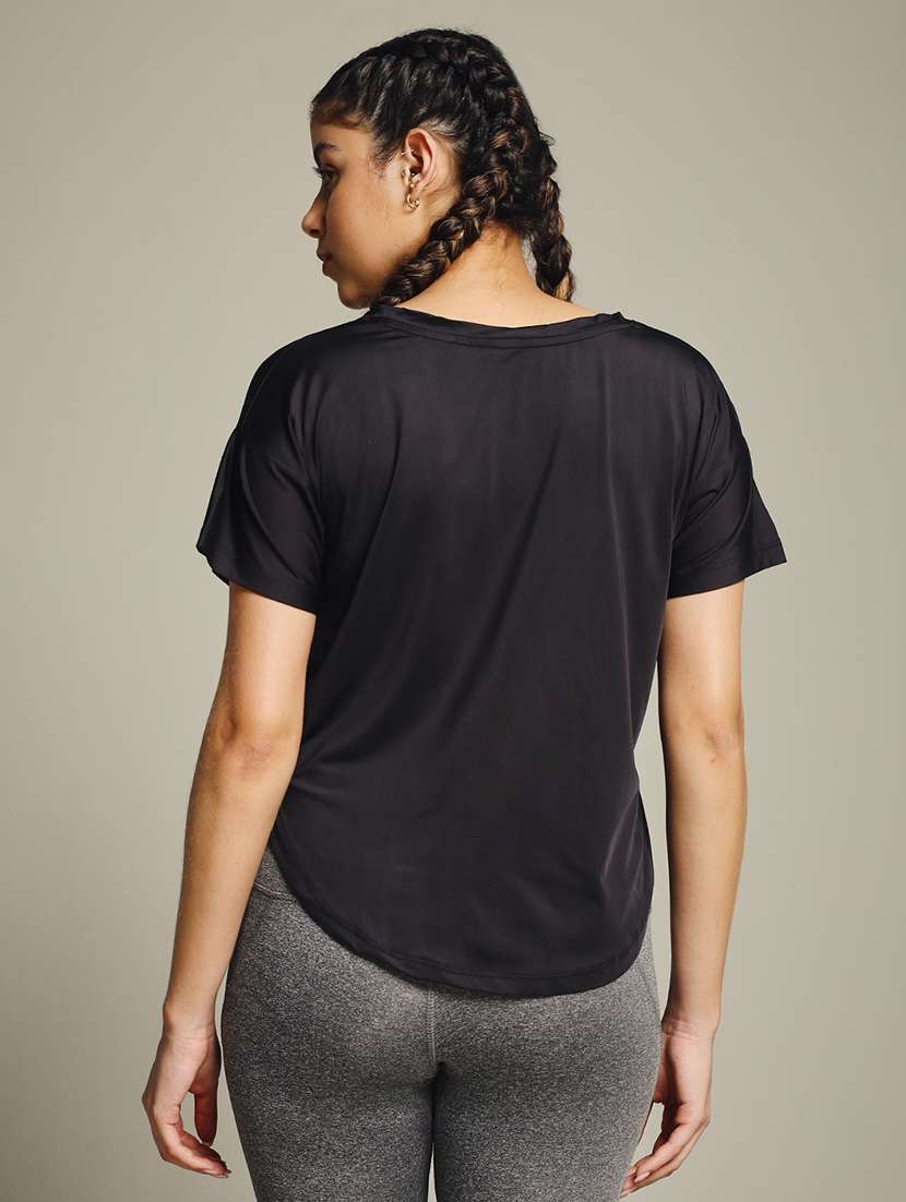 women typography prnted dri-fit sports t-shirt - 21960001 -  Standard Image - 3