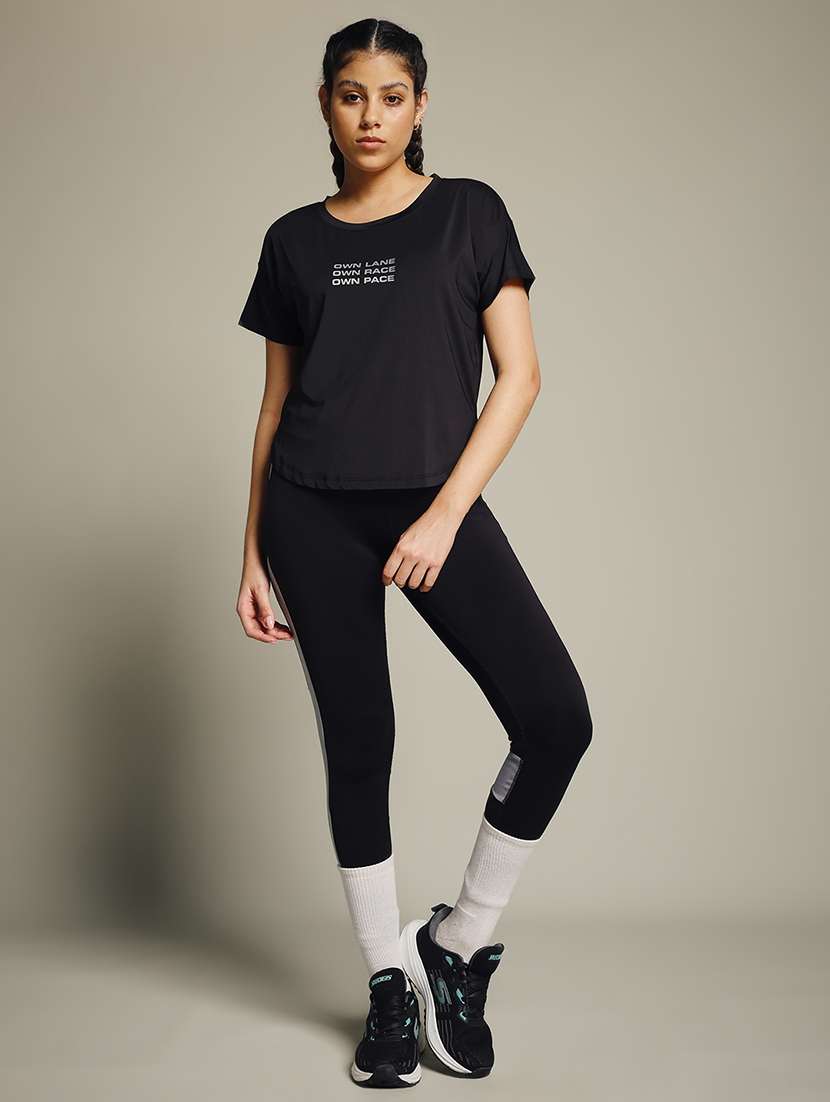 women typography prnted dri-fit sports t-shirt - 21960002 -  Standard Image - 5