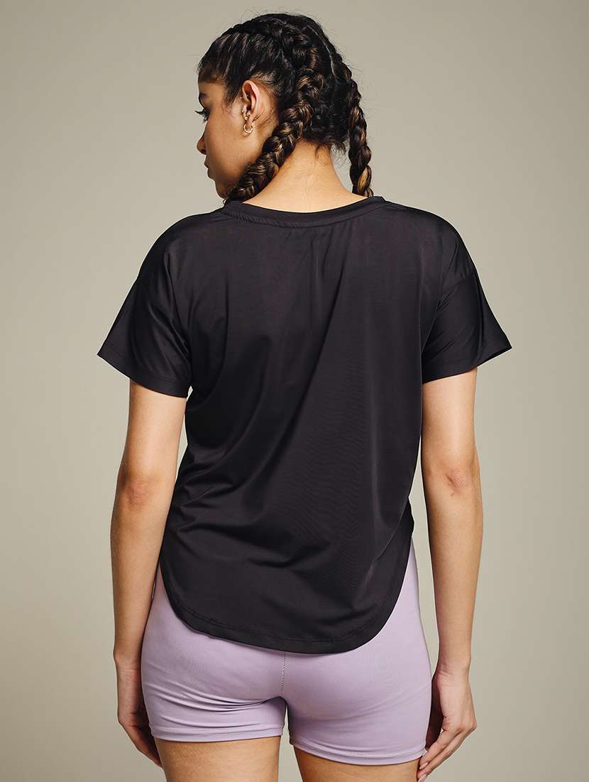 women typography prnted dri-fit sports t-shirt - 21960005 -  Standard Image - 3