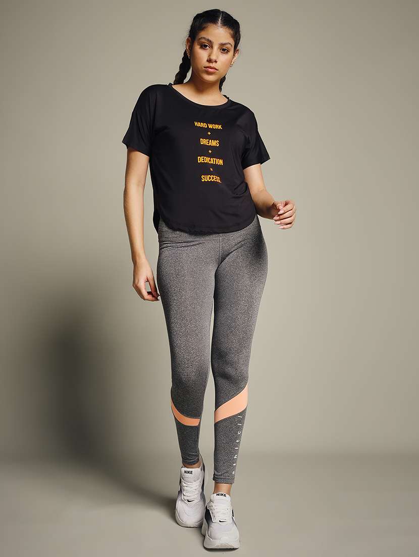 women typography prnted dri-fit sports t-shirt - 21960008 -  Standard Image - 5