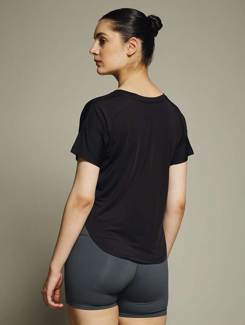 women typography prnted dri-fit sports t-shirt - 21960009 -  Standard Image - 3