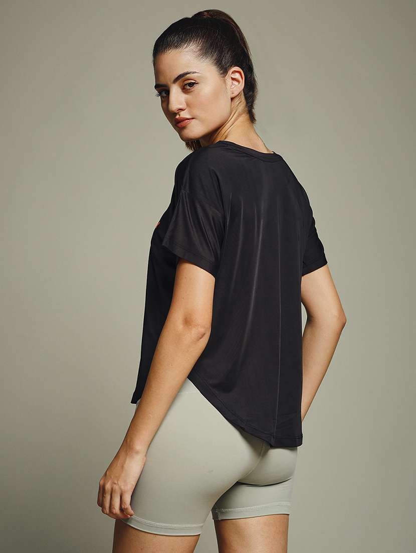 women typography prnted dri-fit sports t-shirt - 21960010 -  Standard Image - 3