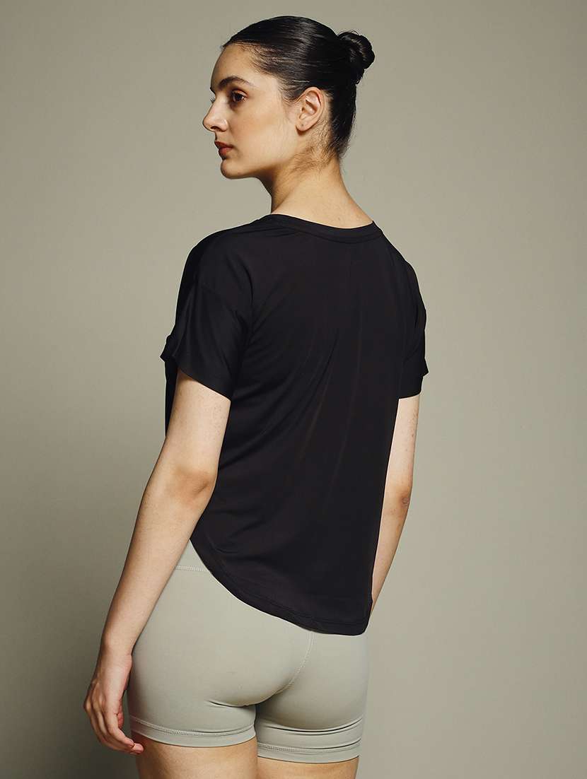 women typography prnted dri-fit sports t-shirt - 21960012 -  Standard Image - 3