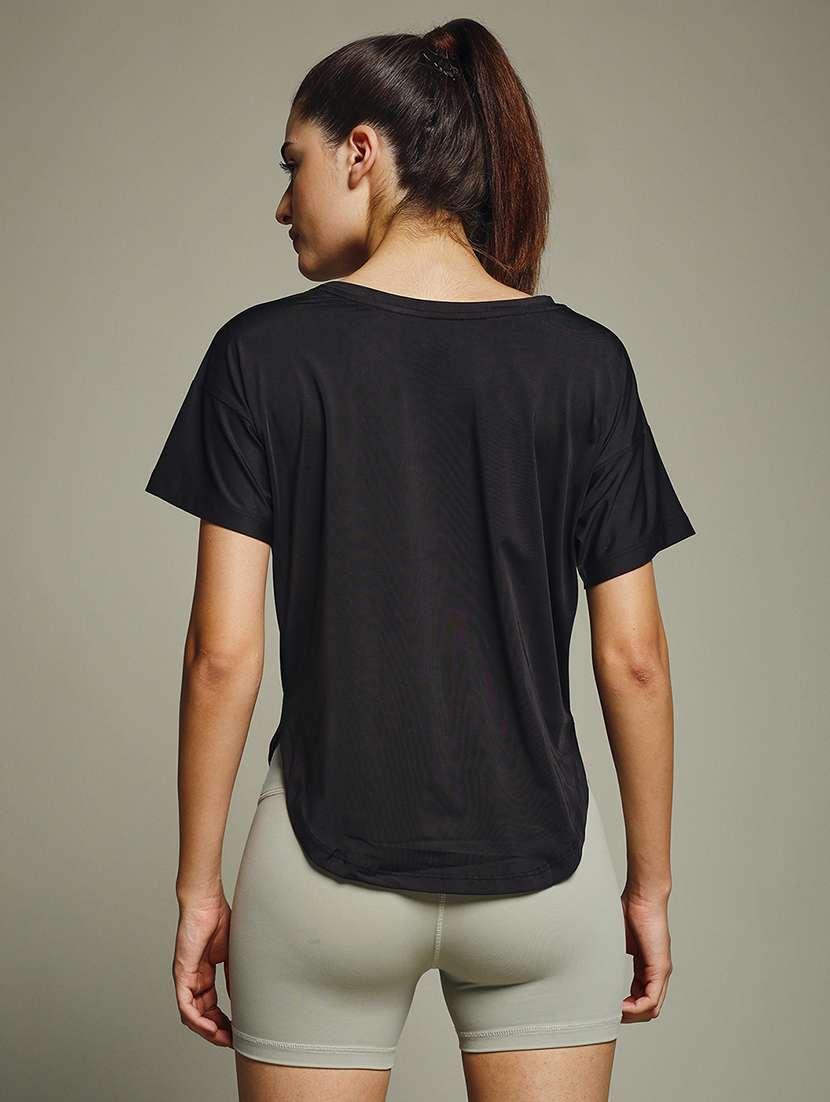 women typography prnted dri-fit sports t-shirt - 21960016 -  Standard Image - 3