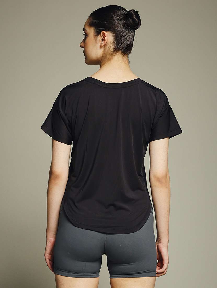 women typography prnted dri-fit sports t-shirt - 21960017 -  Standard Image - 3