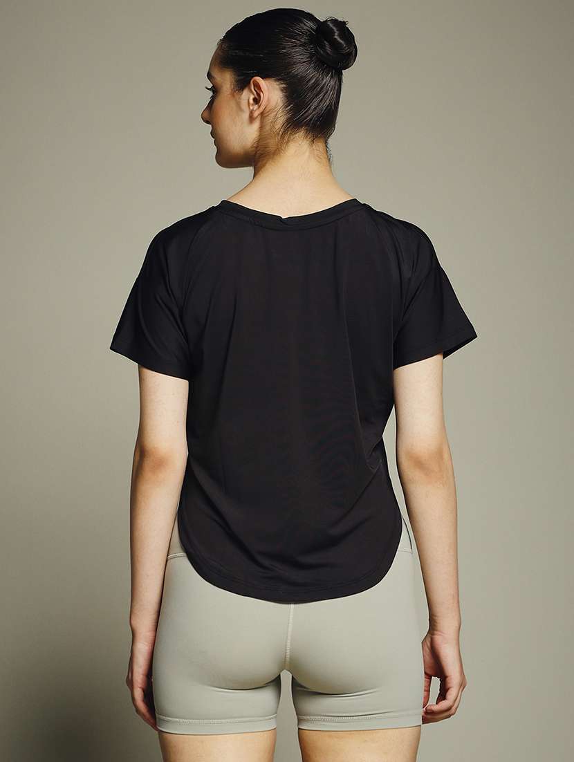 women typography prnted dri-fit sports t-shirt - 21960019 -  Standard Image - 3